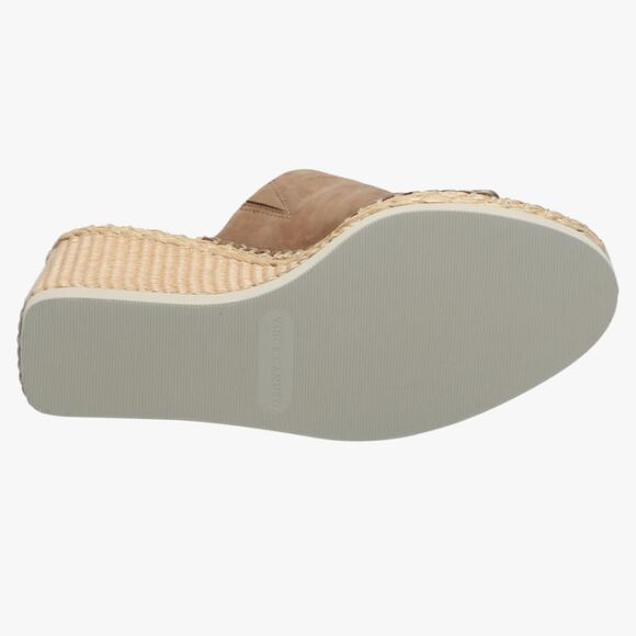 NEW Vince Camuto Brissia Wedge Espadrille Sandals  Size 11  Tortilla Tan Nubuck - Picture 4 of 5